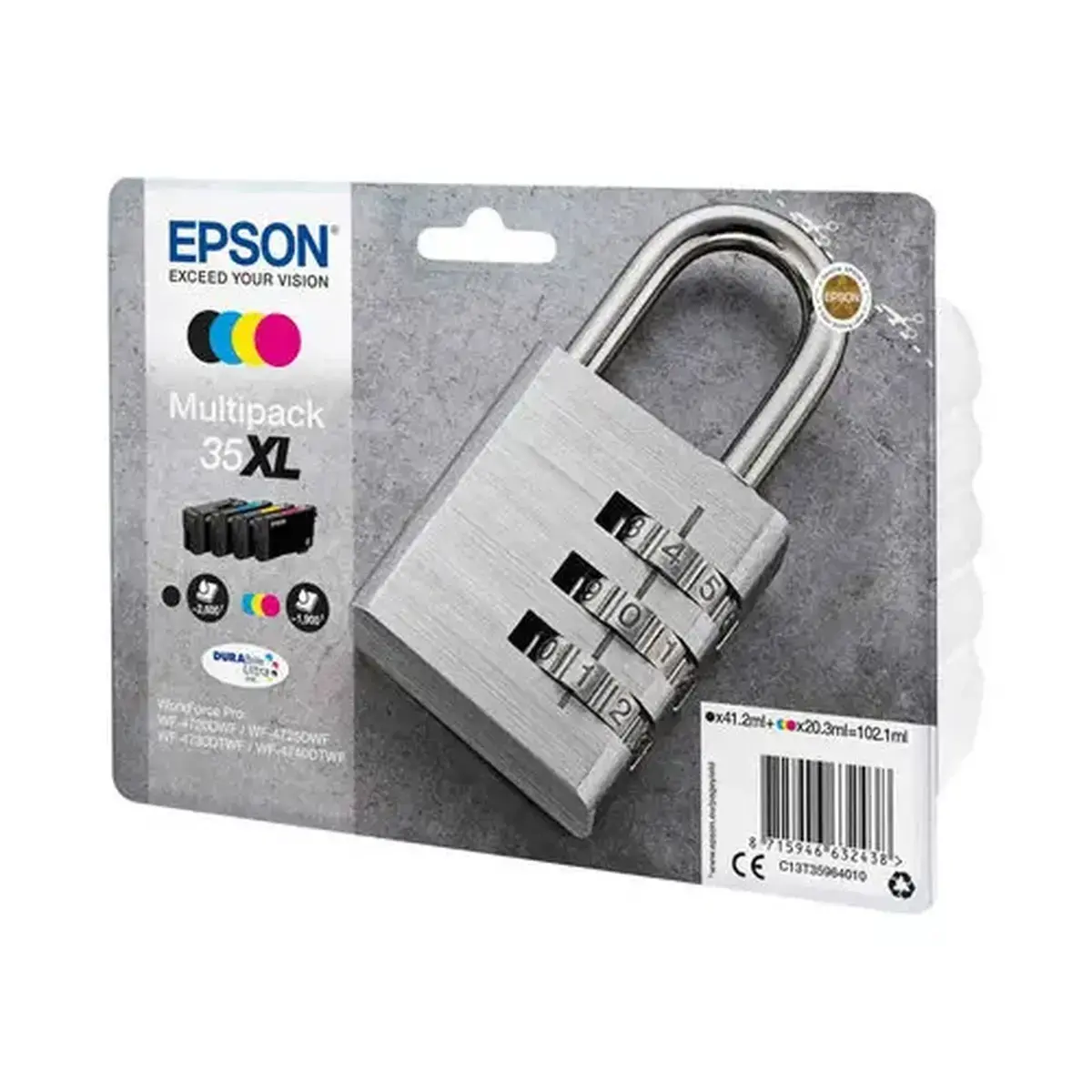 Pack de 4 cartouches d'encre C13T35964010 Cadenas XL - Noir / Cyan / Magenta / Jaune - Epson photo du produit