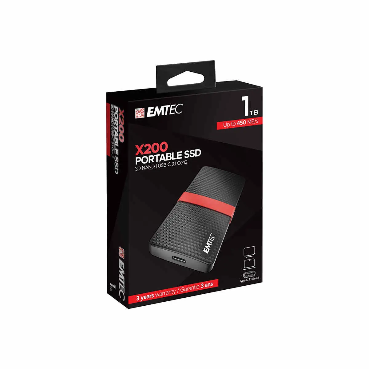 Emtec SSD 3.1 X200 1TB Portable photo du produit