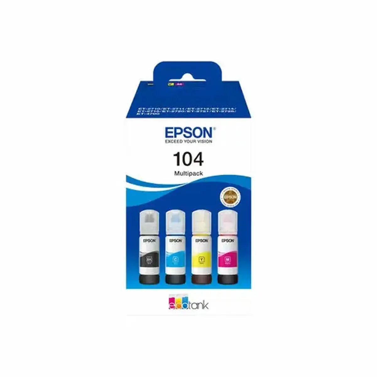 Pack de 3 cartouches d'encre 104 EcoTank - Cyan / Magenta / Jaune - Epson photo du produit