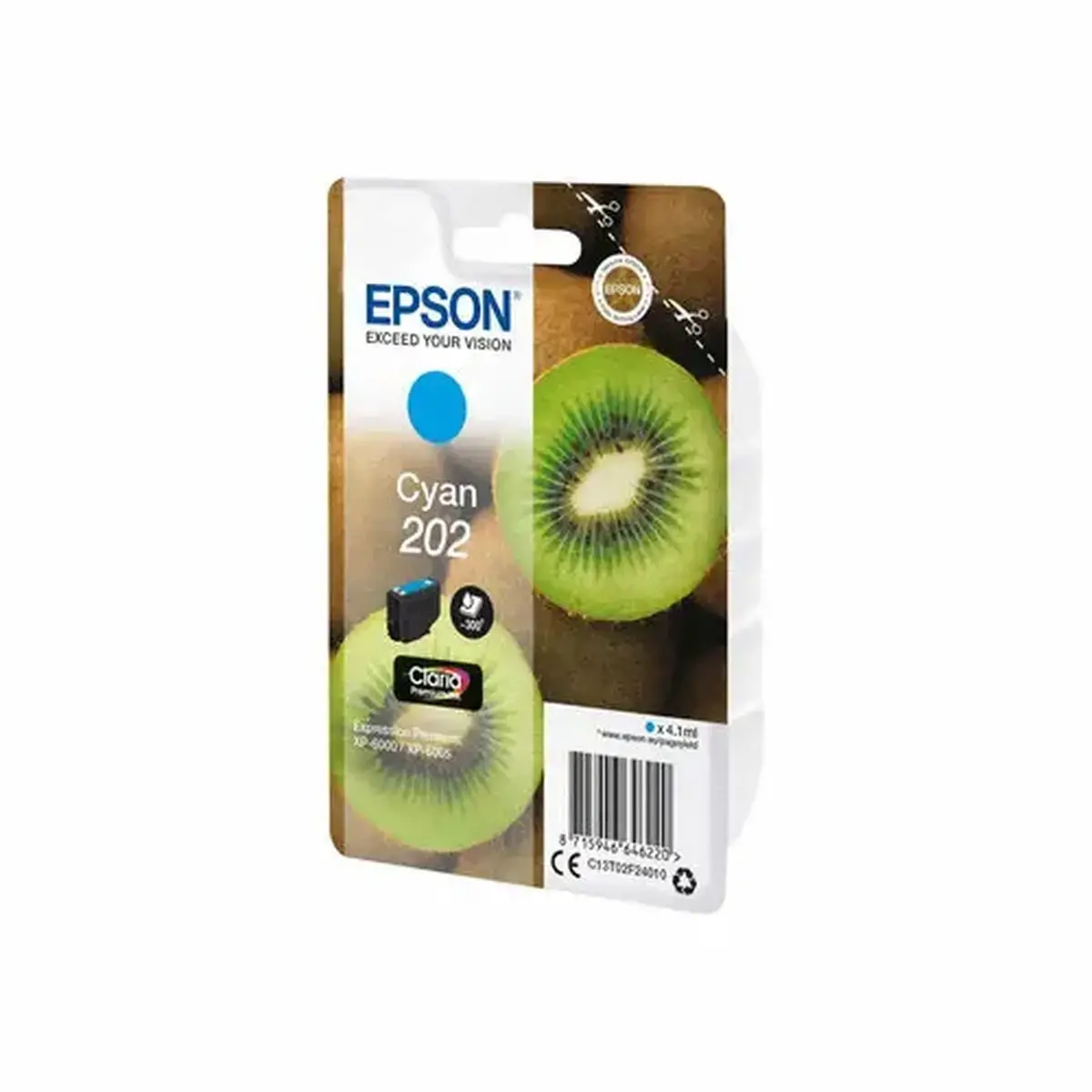 Epson C13T02F24010 KIWI Cyan 202 Blister photo du produit