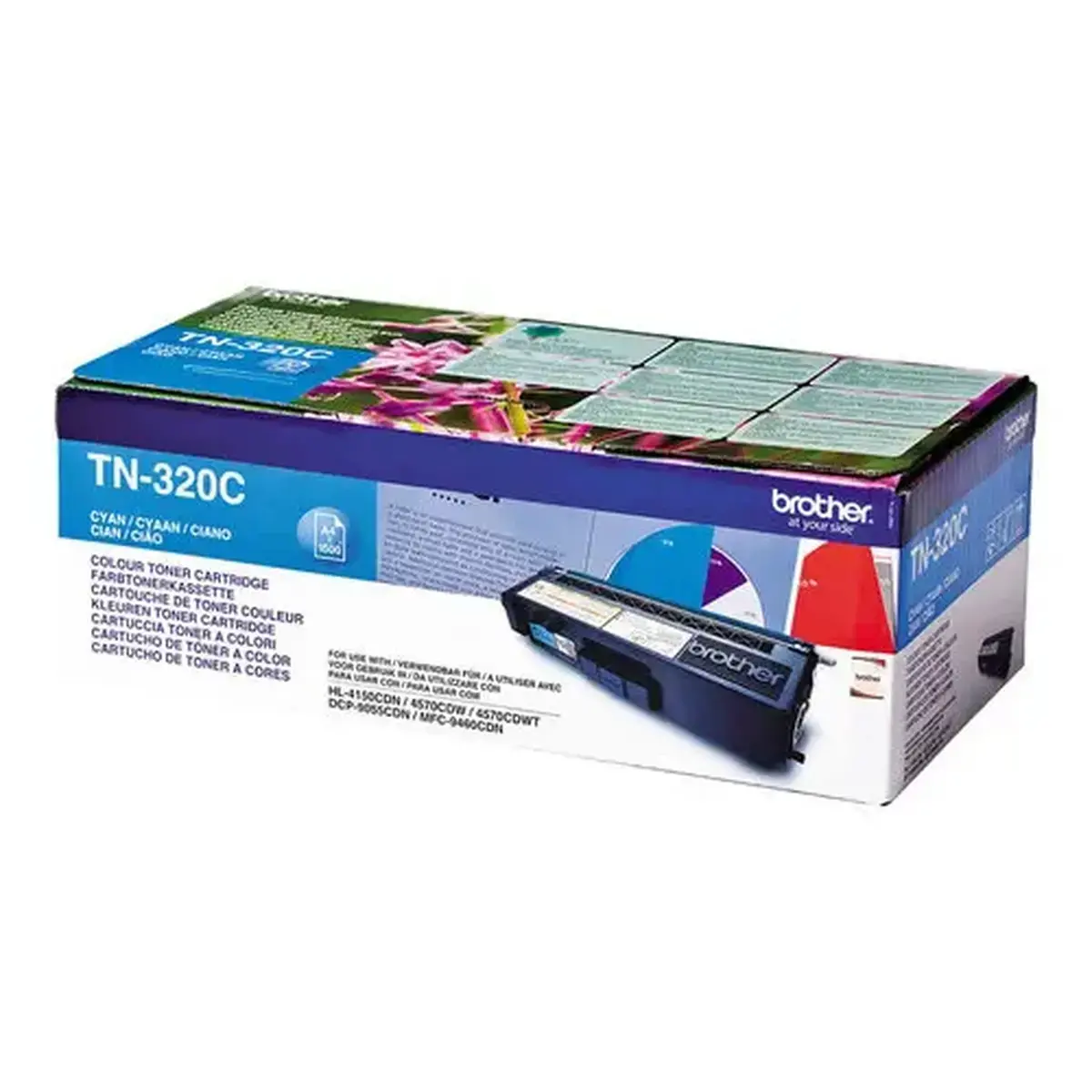 Toner TN320C - Cyan - 1 500 pages - Brother photo du produit