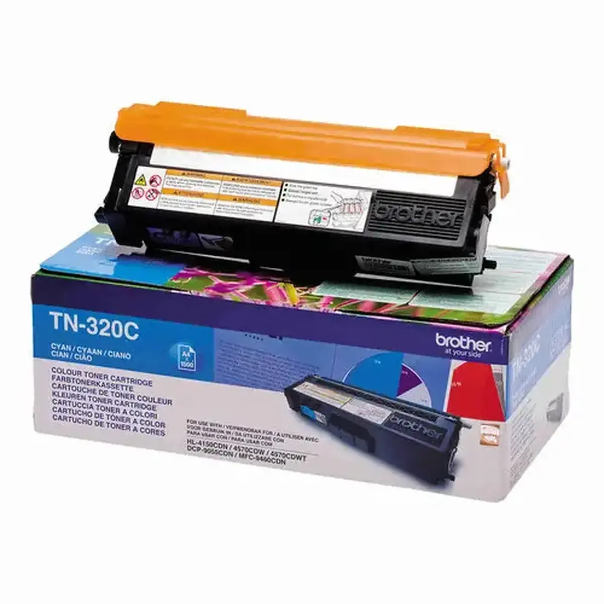 Toner TN320C - Cyan - 1 500 pages - Brother photo du produit