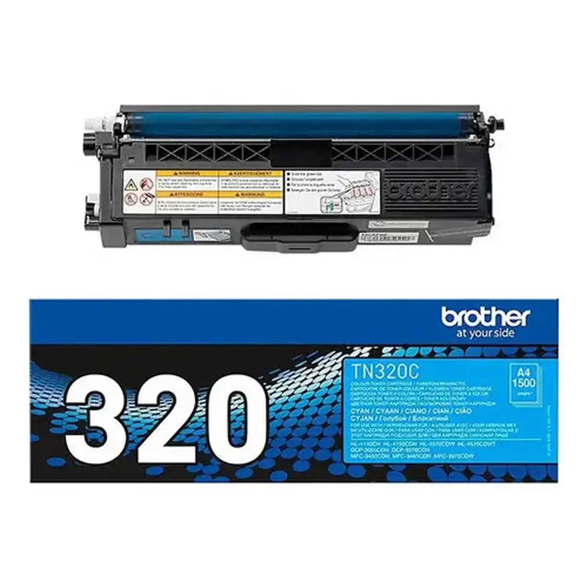 Toner TN320C - Cyan - 1 500 pages - Brother photo du produit