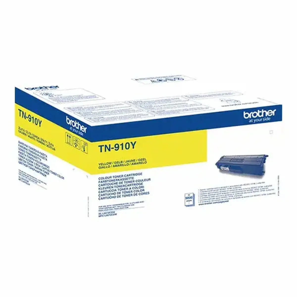 Toner TN-910Y - Jaune - 9 000 pages - Brother photo du produit