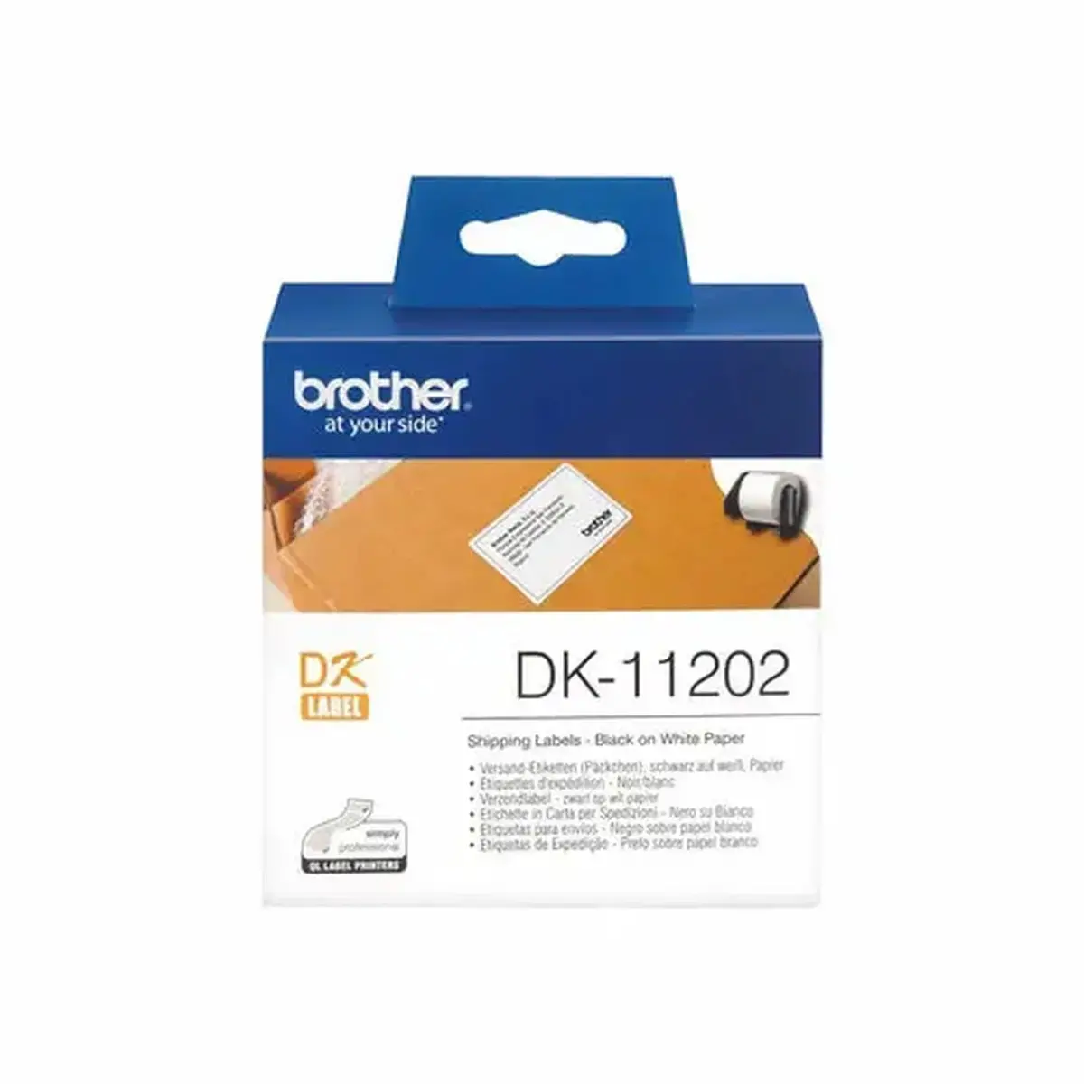 Brother QL500-550Etiquettes d exped R/BL photo du produit