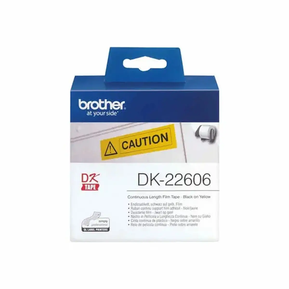 Brother QL500/550 Ruban 62mm N/JAUNE photo du produit
