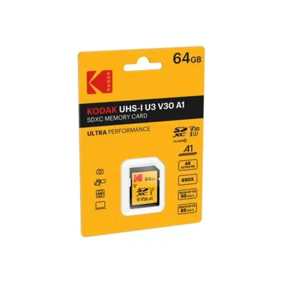 Kodak SD 64GB UHS-I U3 V30 Ultra photo du produit