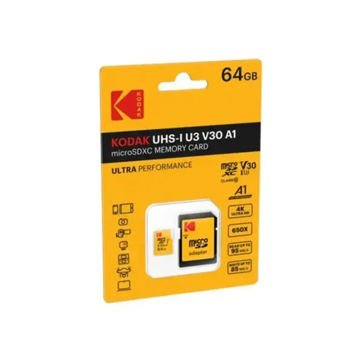 Kodak mSD 64GB UHS-I U3 V30 A1 Ultra photo du produit