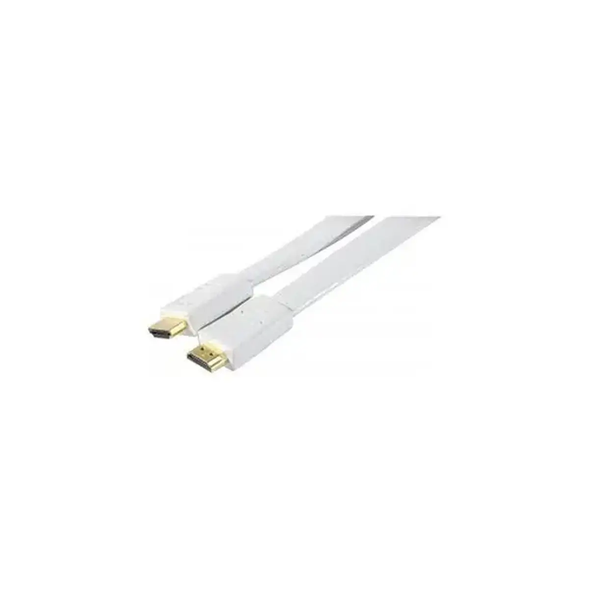 Cordon HDMI haute vitesse plat blanc - 3m photo du produit