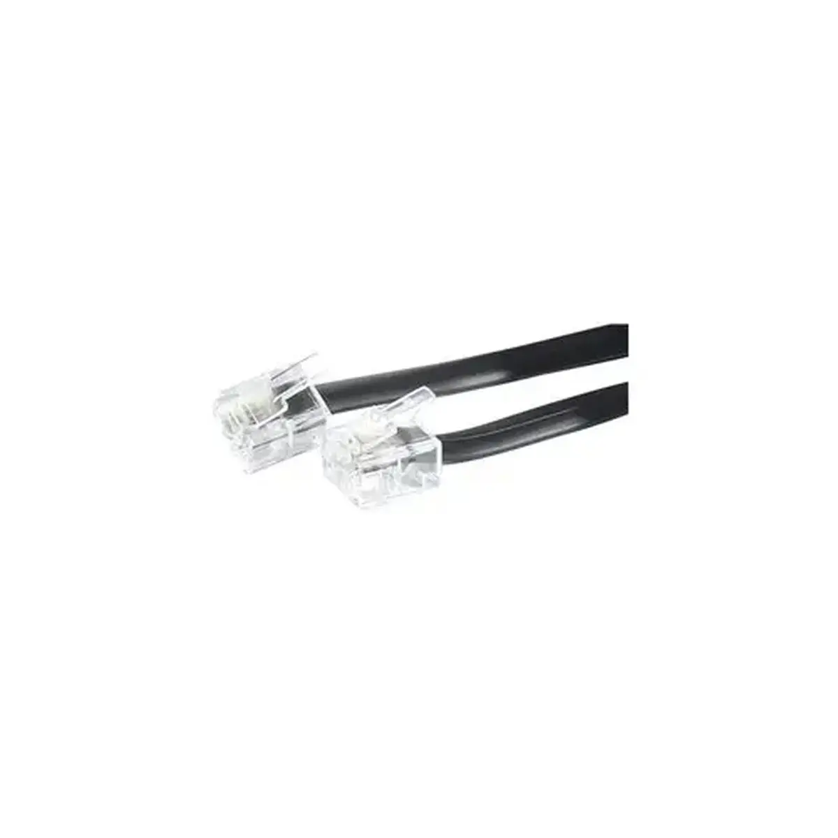 Cordon telephonique RJ11 / RJ11 noir - 2 m photo du produit