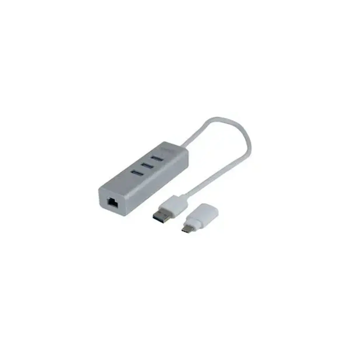 Adapt. USB 3.0 metal Gigabit + HUB + Convert. USB Type C photo du produit