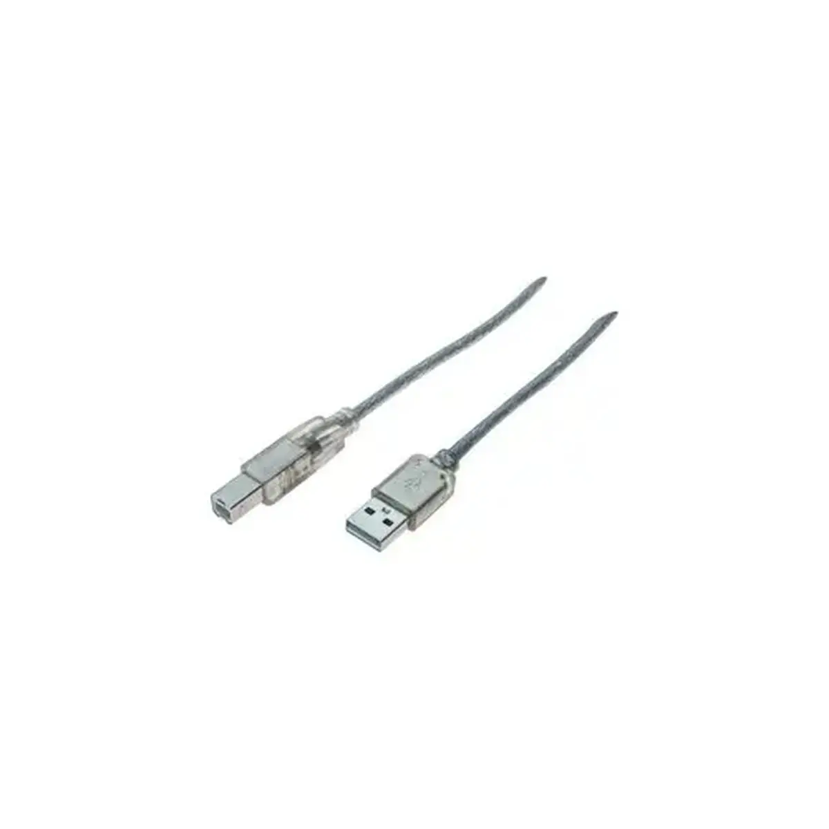 Cordon USB 2.0 type A / B transparent - 3,0 m photo du produit