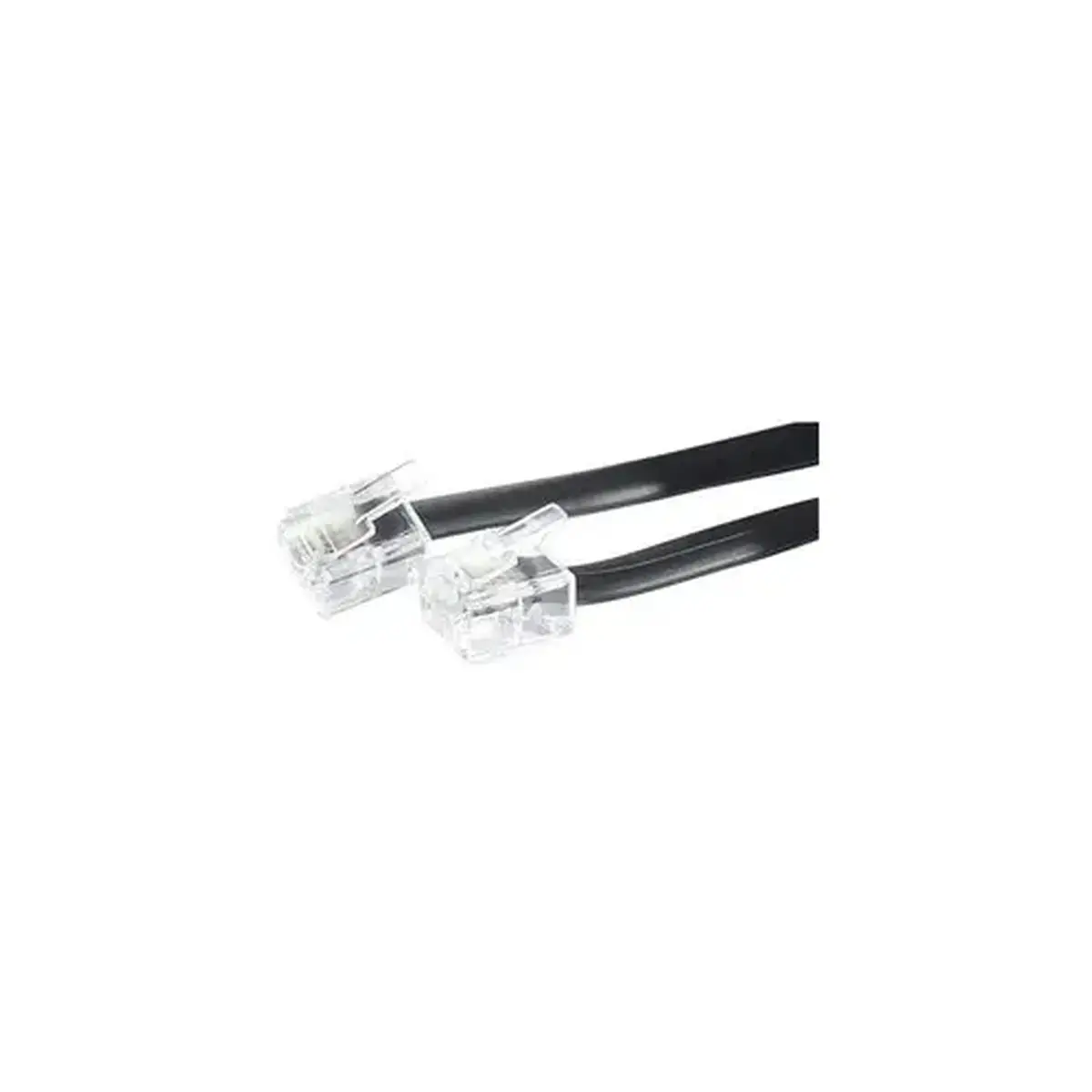 Cordon telephonique RJ11 / RJ11 noir - 5 m photo du produit