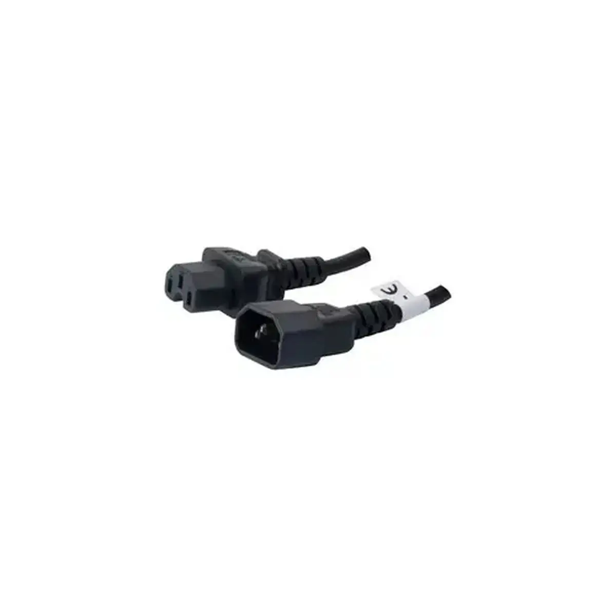 Rallonge secteur C14 / C15 noire - 1,8 m photo du produit