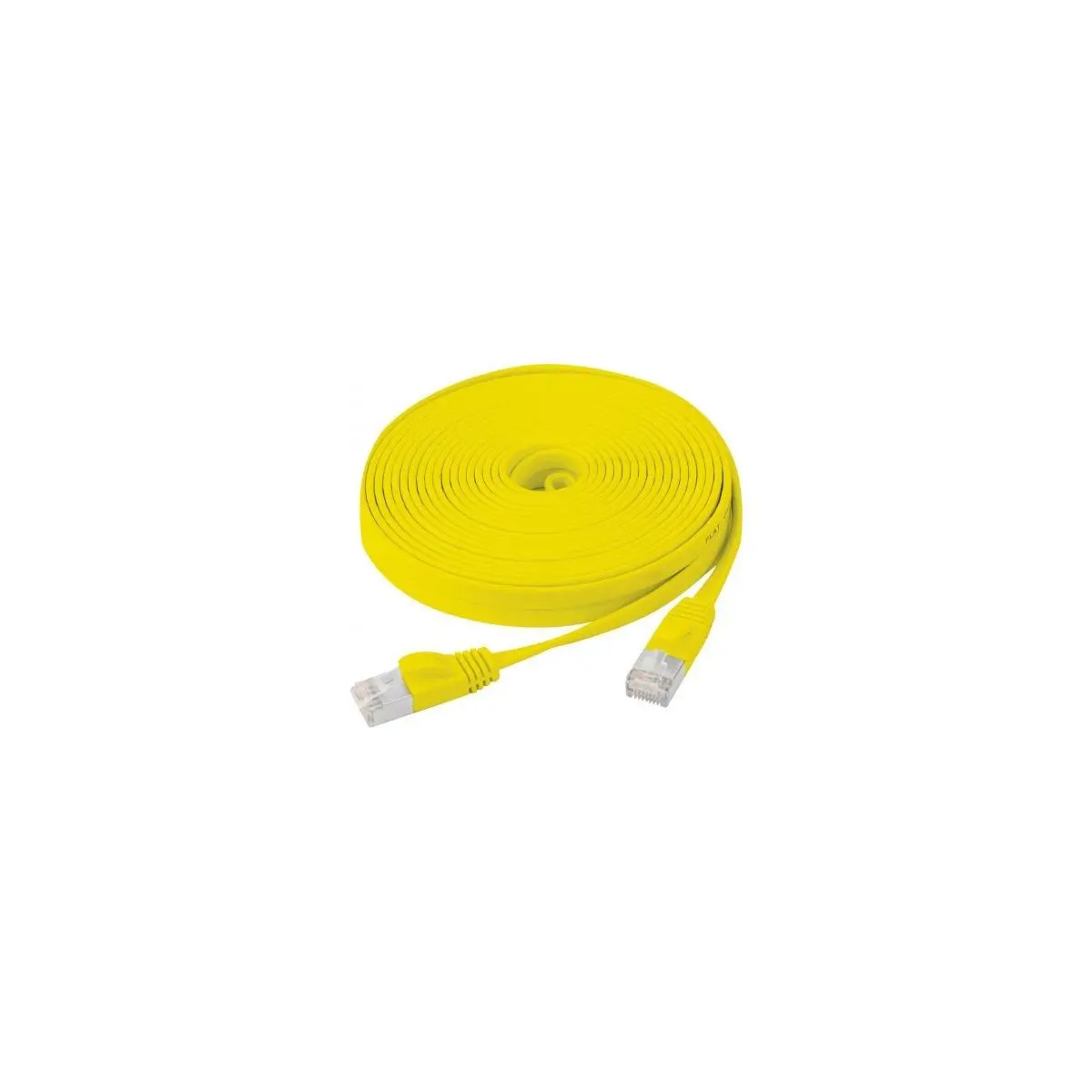 Cordon RJ45 plat categorie 6 U/FTP snagless jaune - 1 m photo du produit
