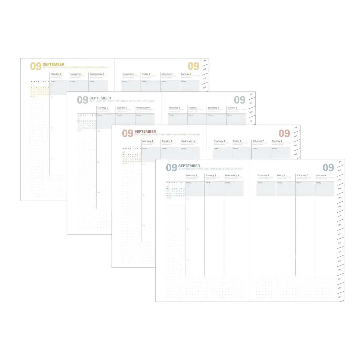 PLAN WEEK 1624 ML Andrea brun camel photo du produit
