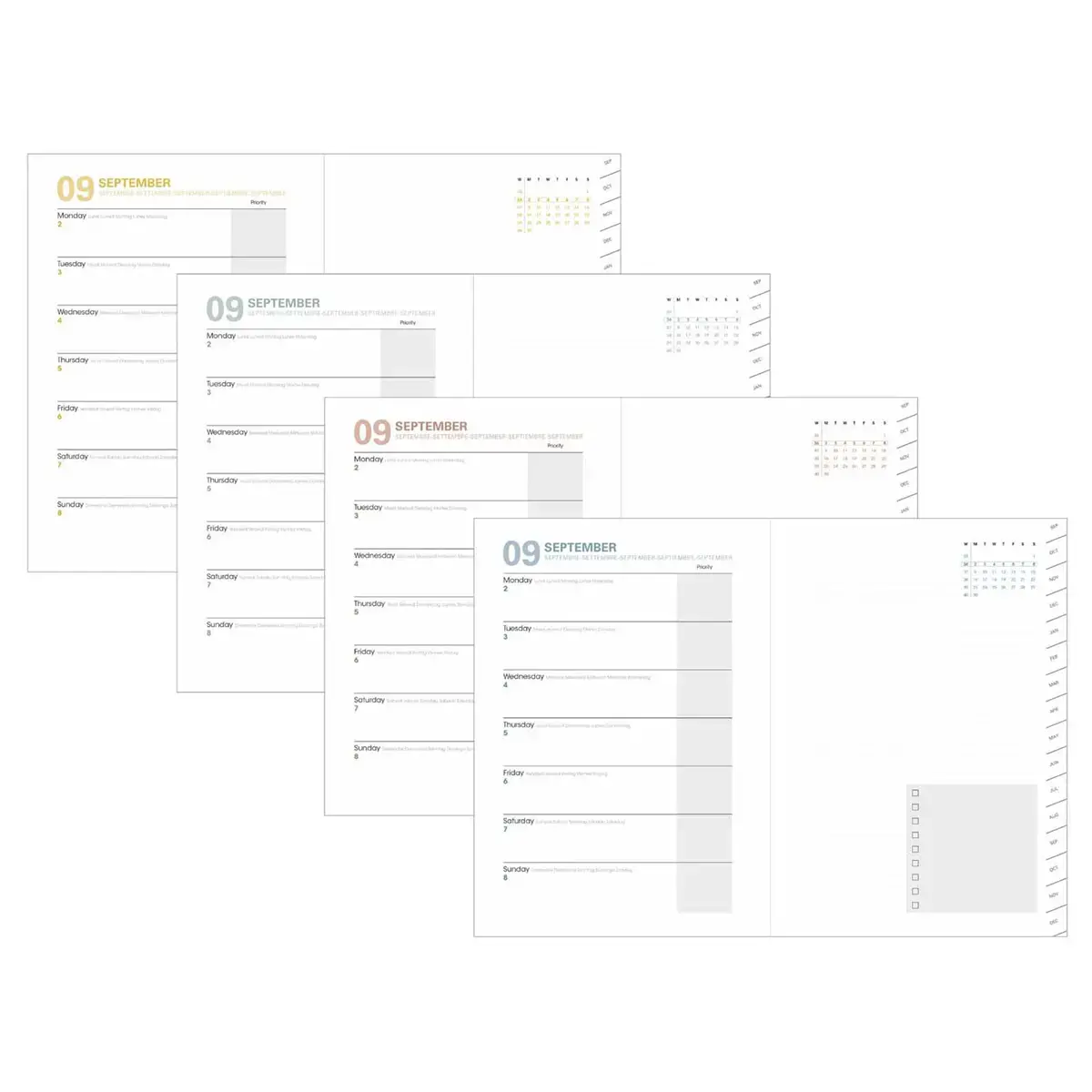 PLAN NOTE 1521 ML Andrea bleu marine photo du produit