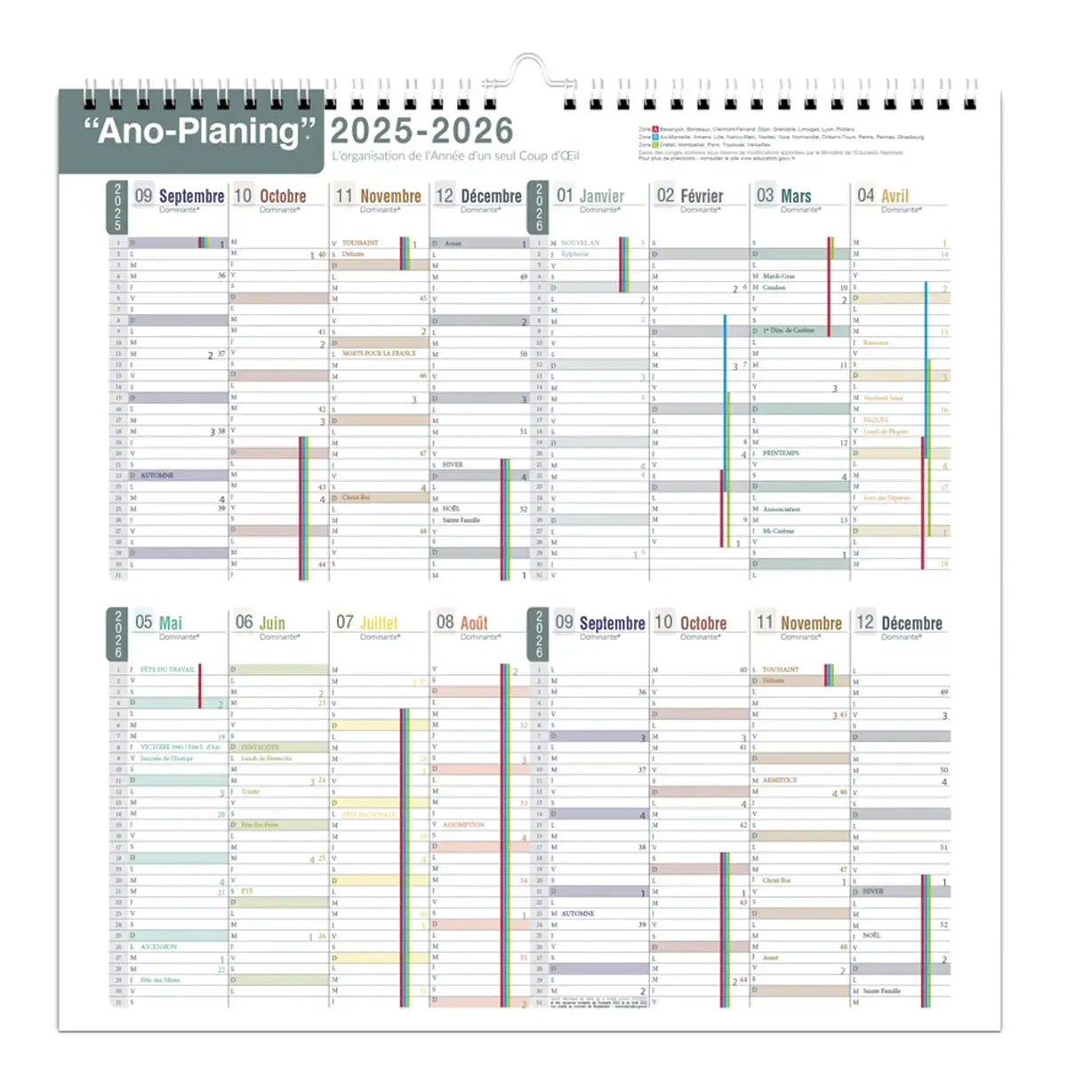 CAL FAMILY PLANNER MENSUEL FR Fam p5 photo du produit