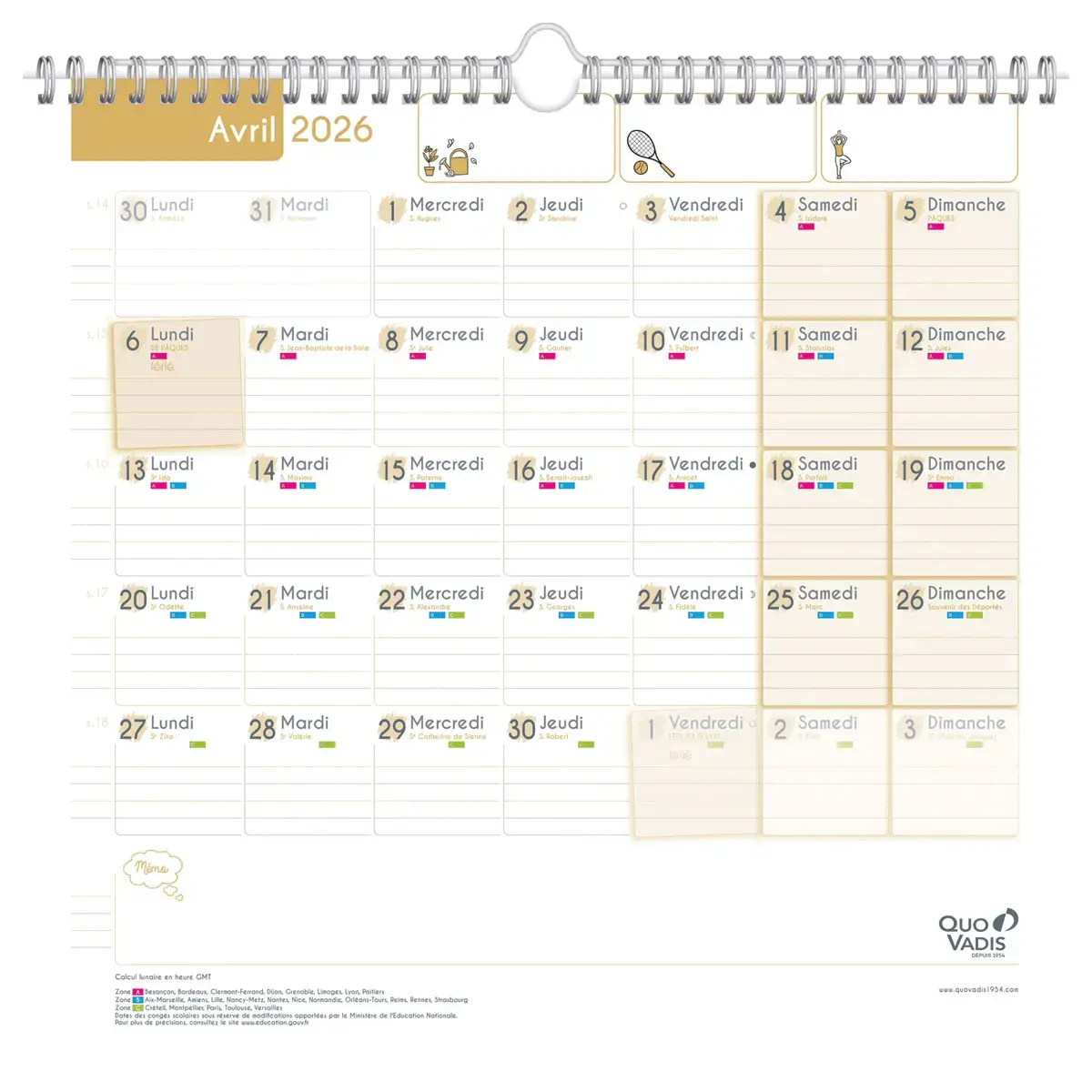 CAL FAMILY PLANNER MENSUEL FR Fam p5 photo du produit