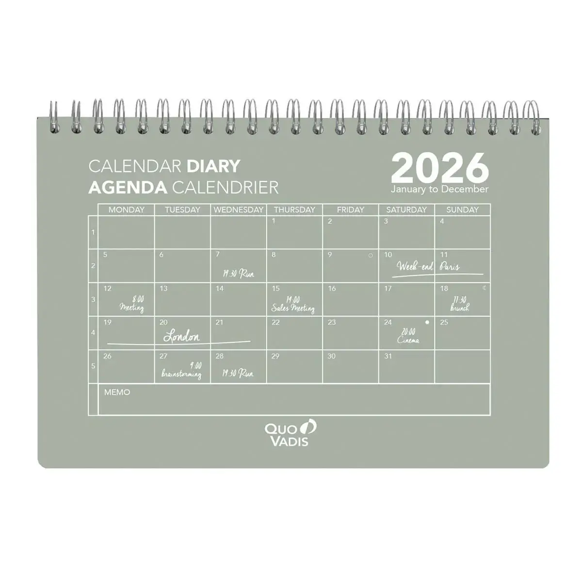 CALENDAR DIARY 24 ML Oslo Calendar vert photo du produit