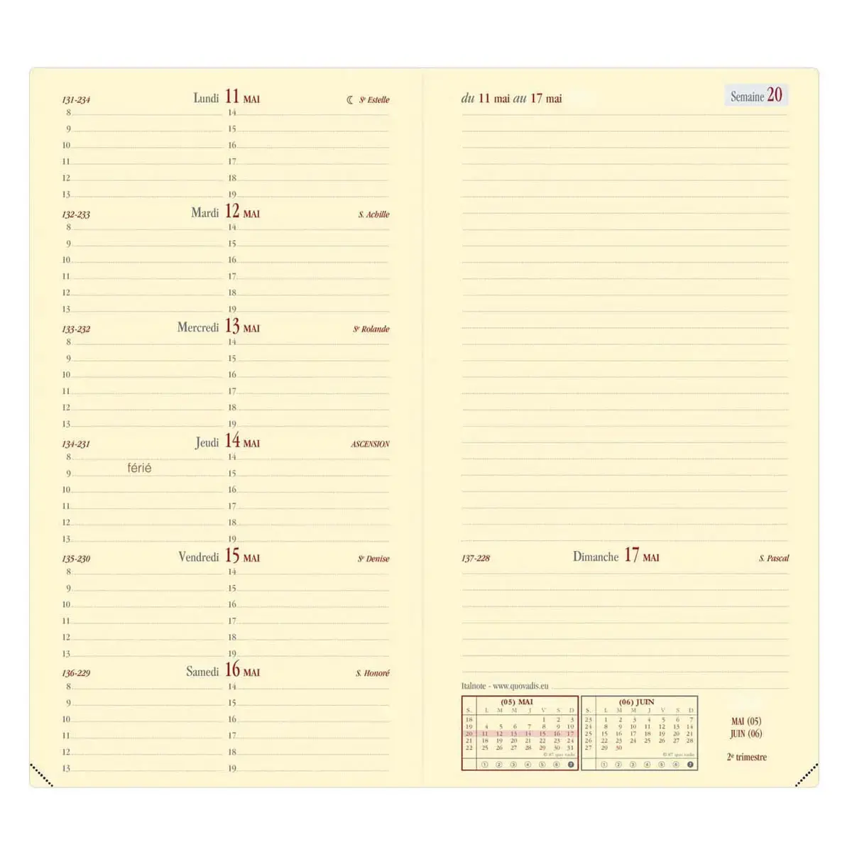 ITALNOTE rep FR Soho bleu acier photo du produit