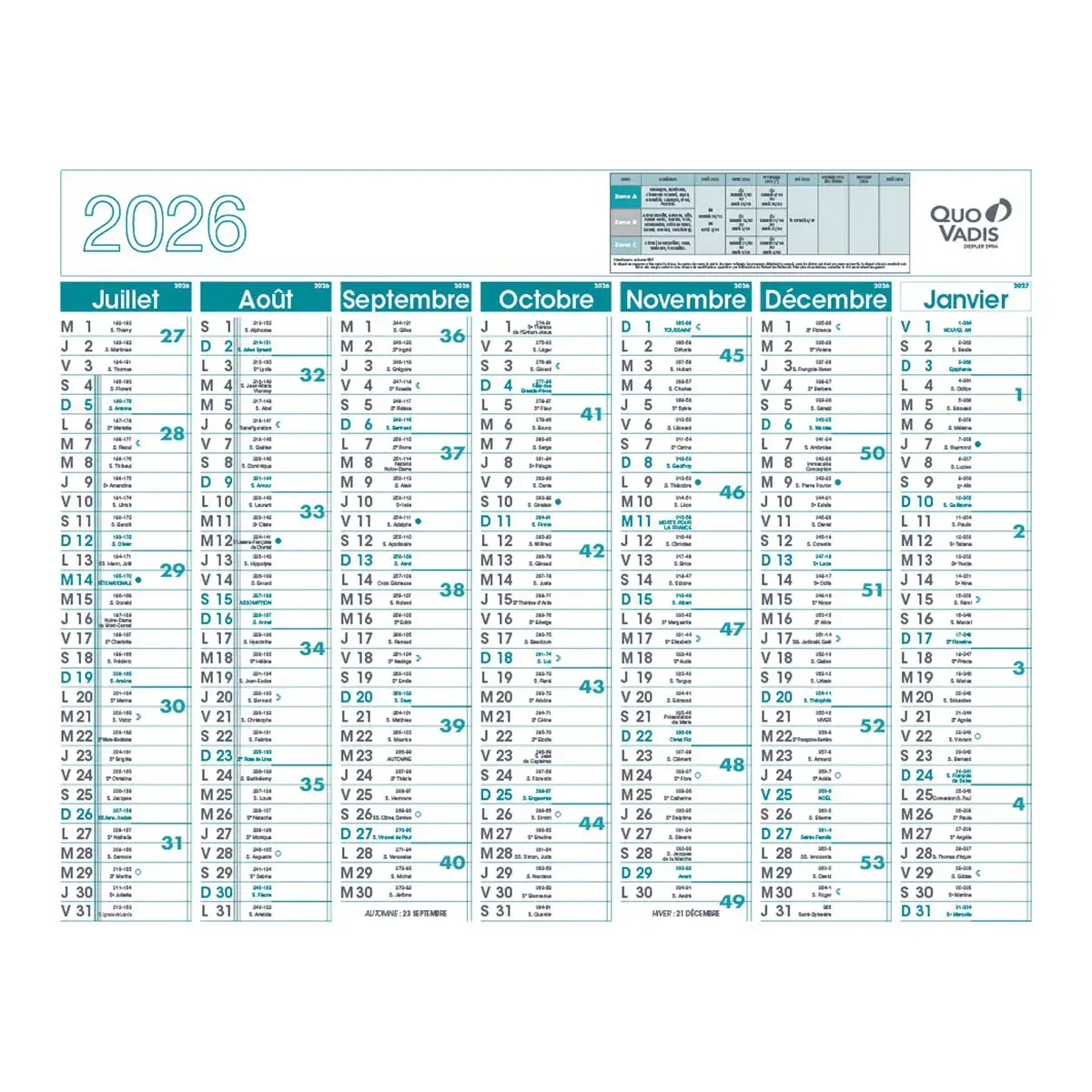 CAL BQUE QV 55X43 FR photo du produit