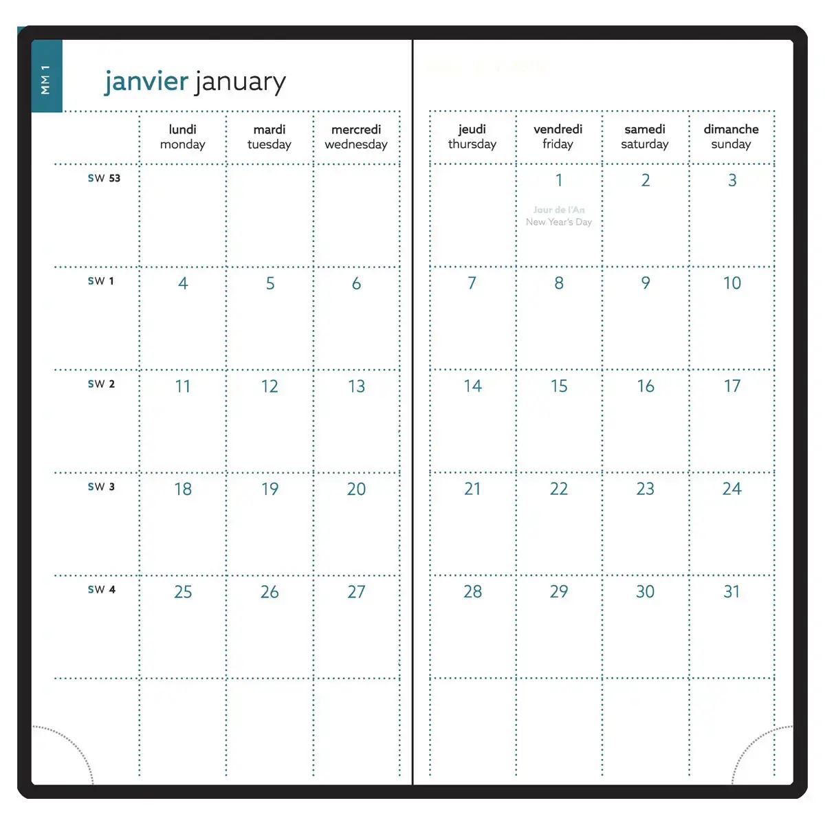 Recharge agenda EasyTime 17 photo du produit