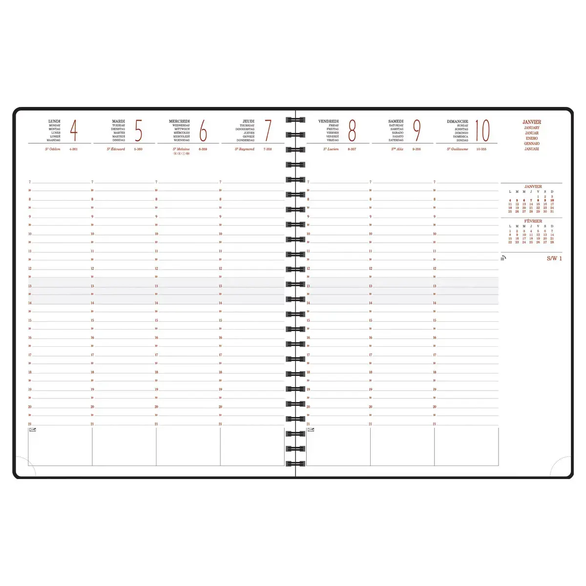 Semainier bur Eurotime 27S Forever Bleu photo du produit