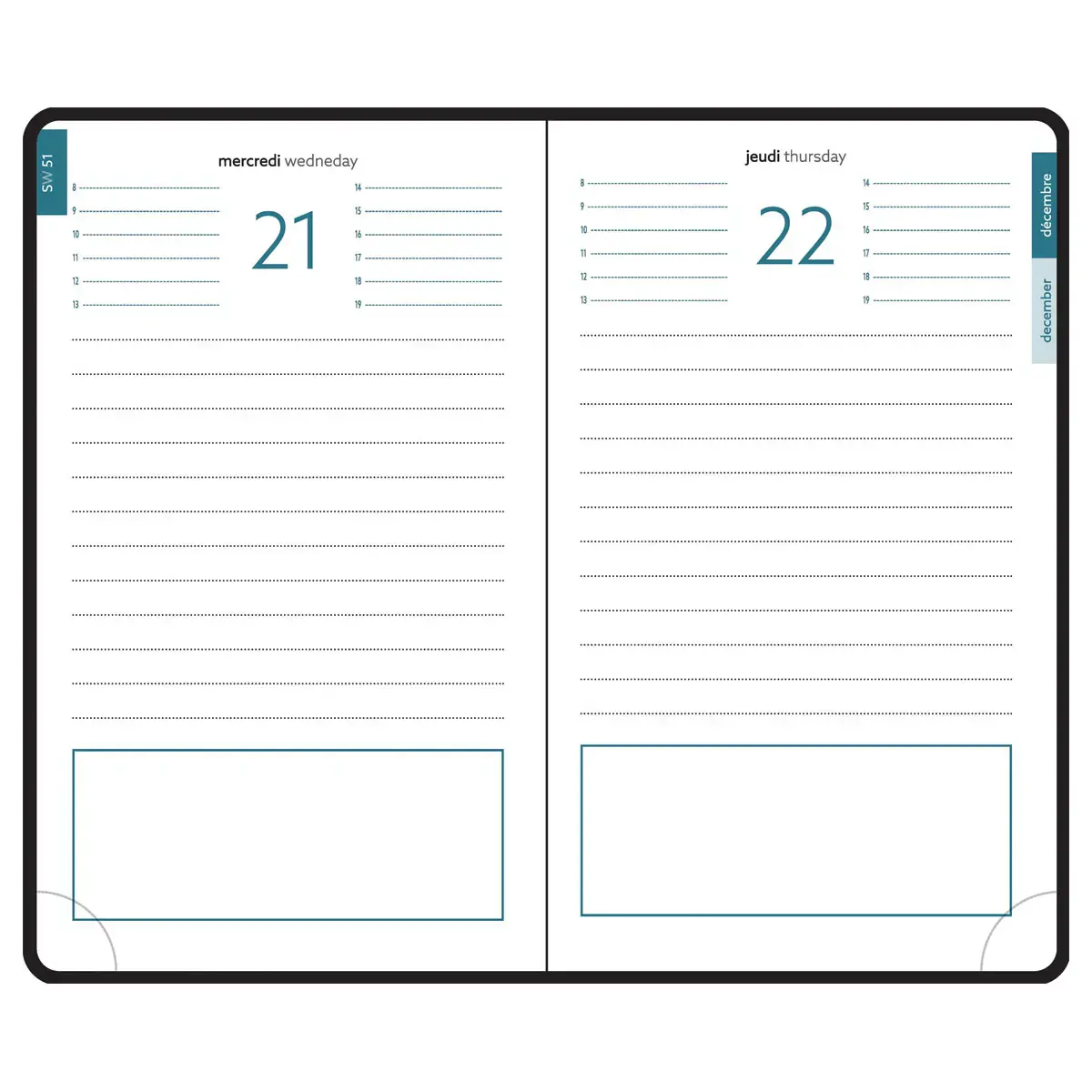 Agenda Journ EasyDay 15 Mini Labo Bleu photo du produit