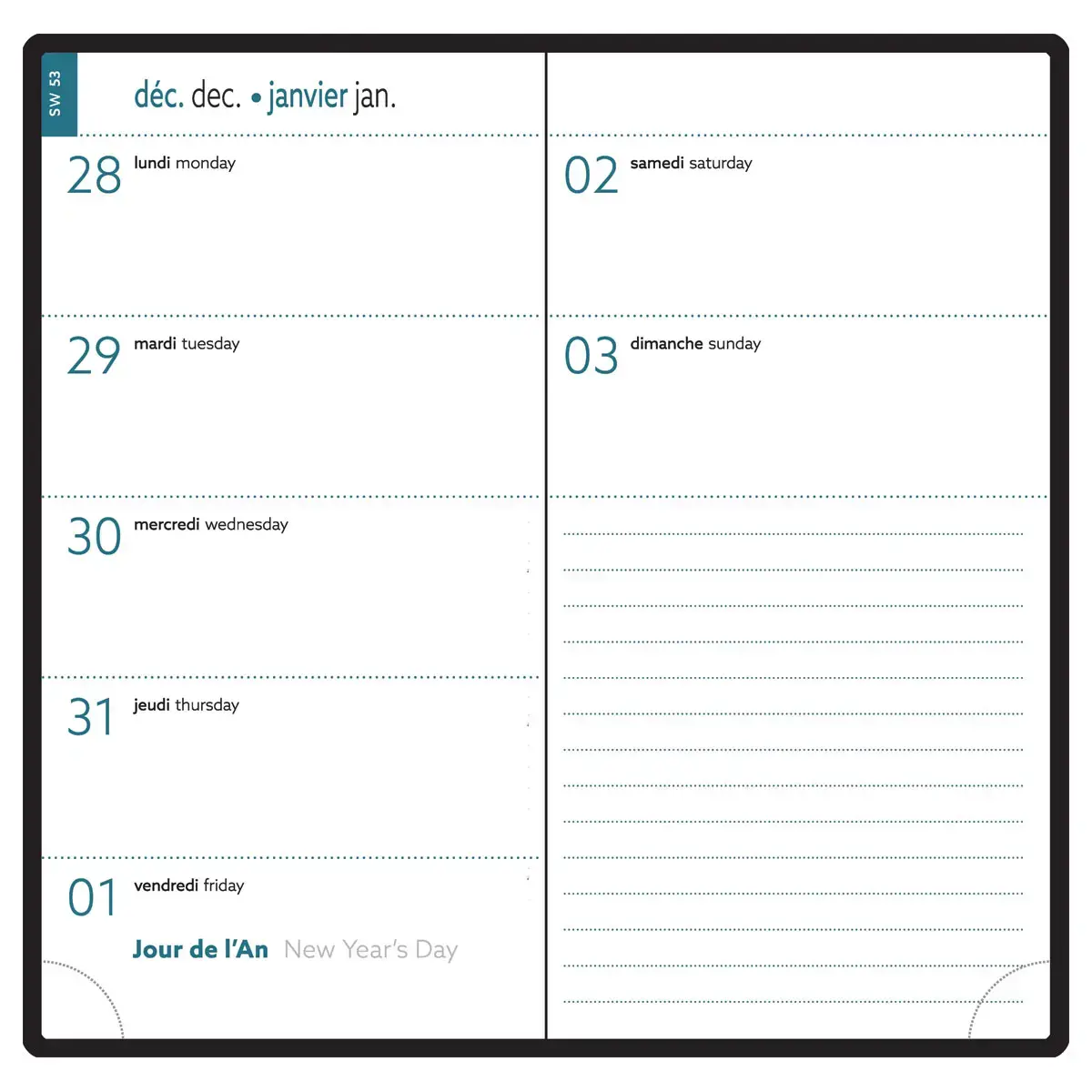 Semainier EasyTime 17 Am&eacute;lie Terracotta photo du produit