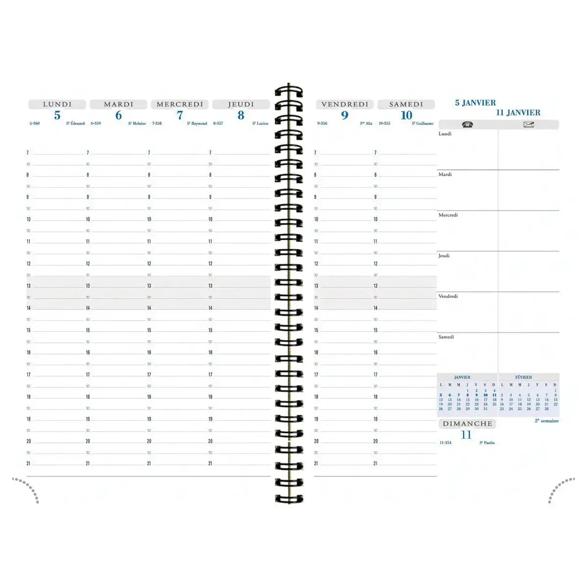Semainier Horizons 20S Visuel Napura Bl photo du produit