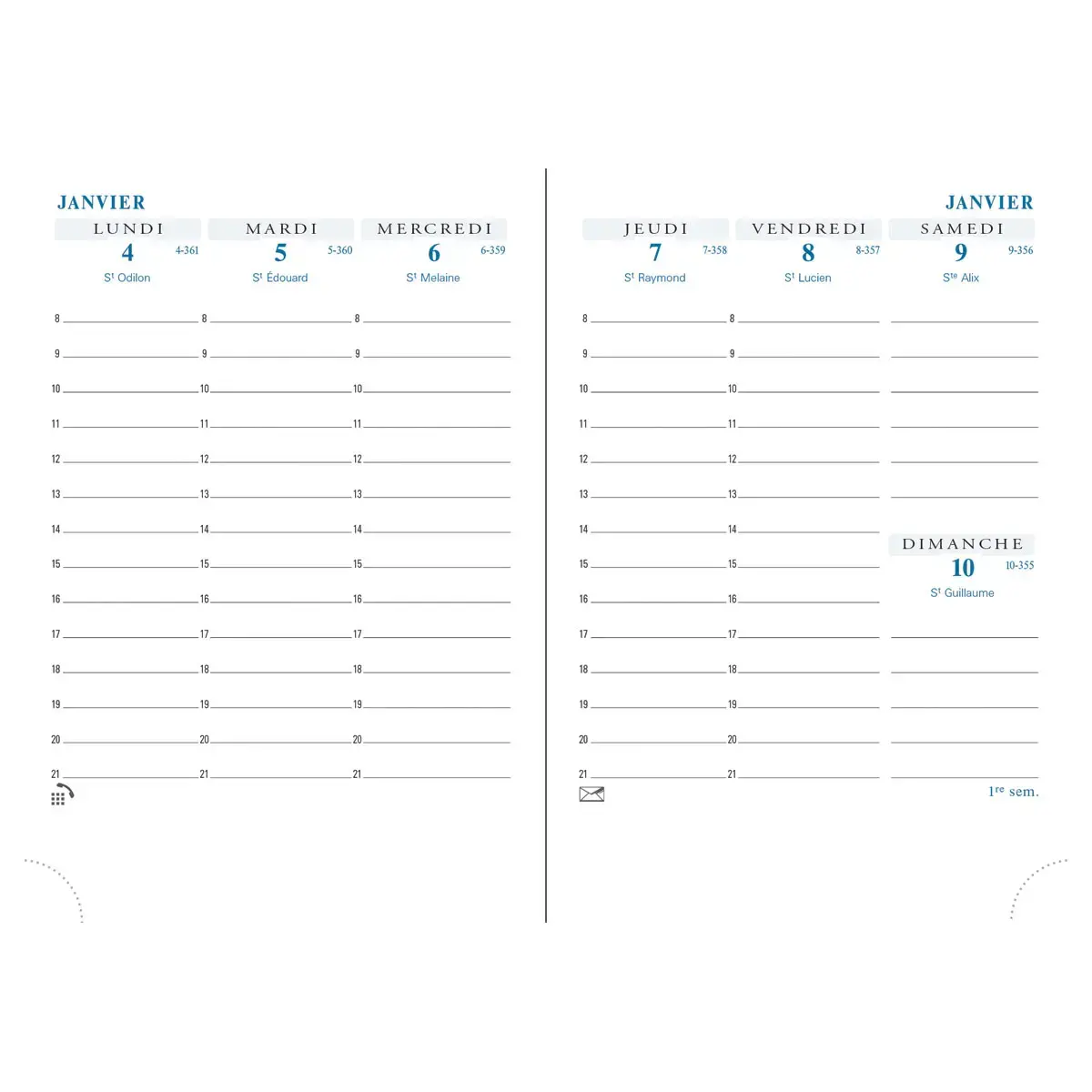 Recharge agenda Horizons 13 Tranche Or photo du produit