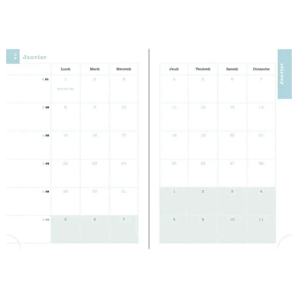 Recharge agenda Lady 20 Tranche Naturelle photo du produit