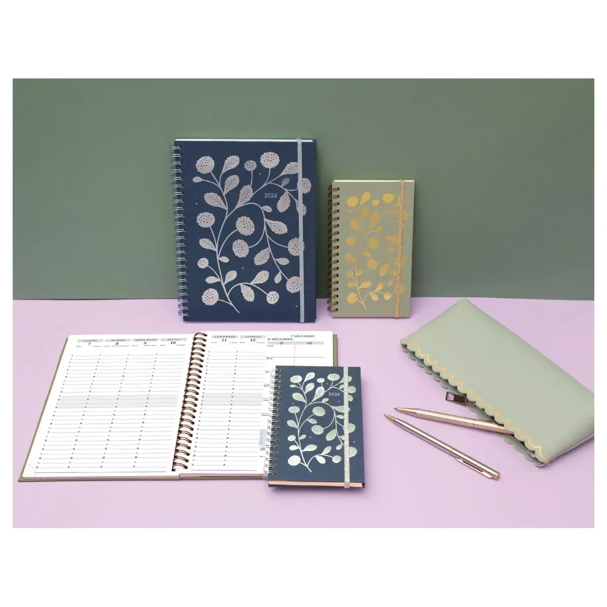 Semainier poche Espace 16S V&eacute;g&eacute;tal Bleu photo du produit