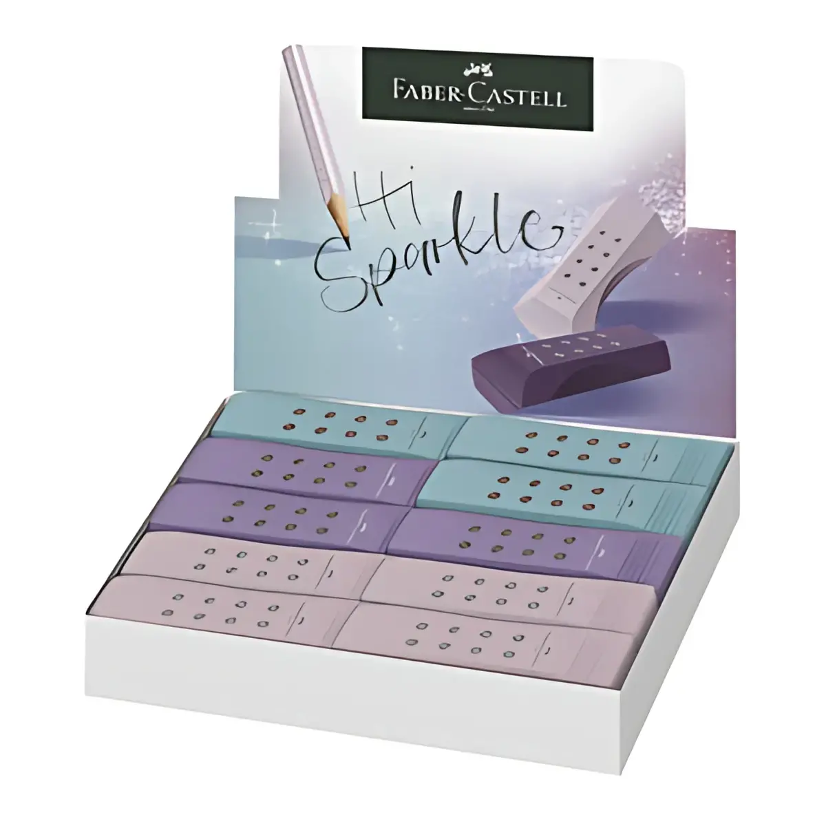 20 FABER-CASTELL Gomme en plastique RollOn SPARKLE, assorti photo du produit
