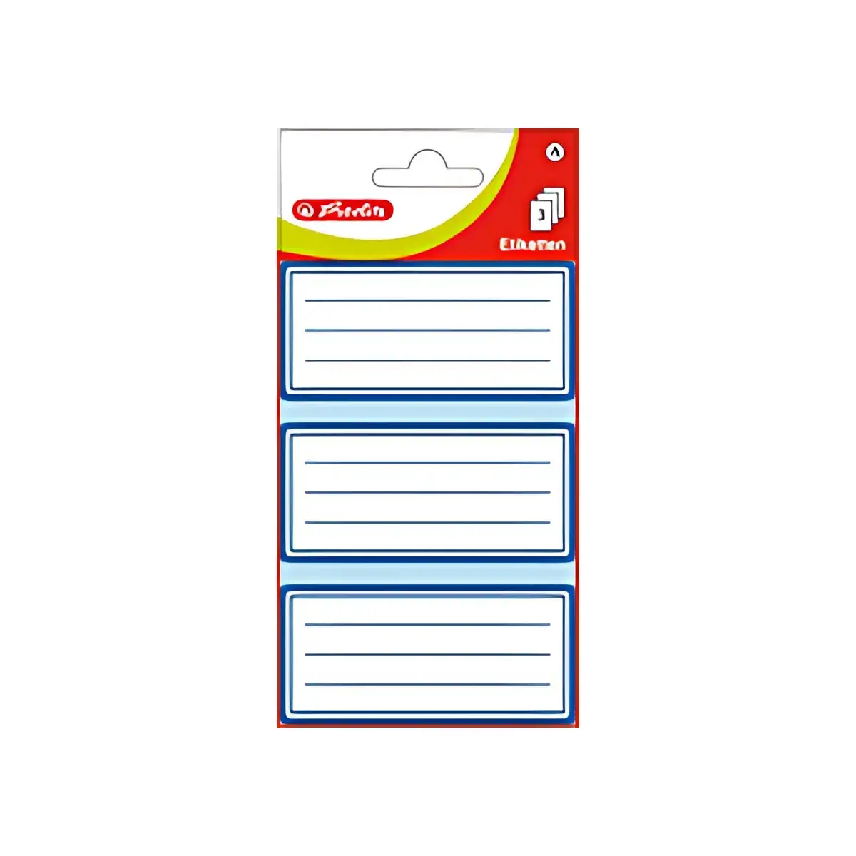 HERLITZ Etiquettes pour livres, blanc avec cadre bleu photo du produit