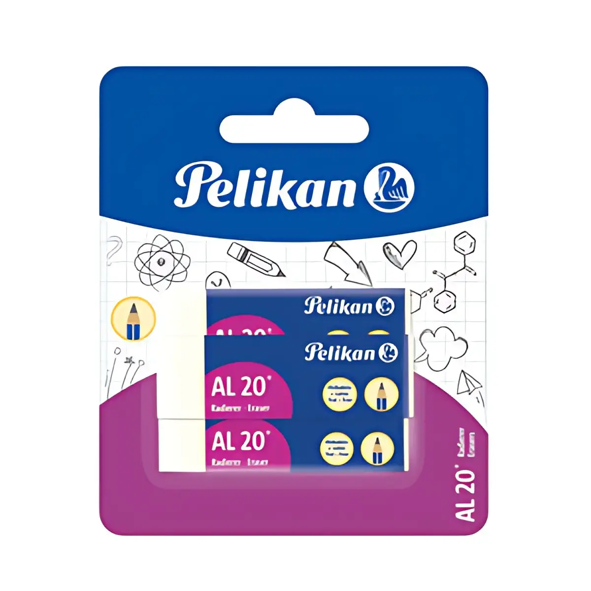 Pelikan Gomme en plastique AL 20, carte blister photo du produit