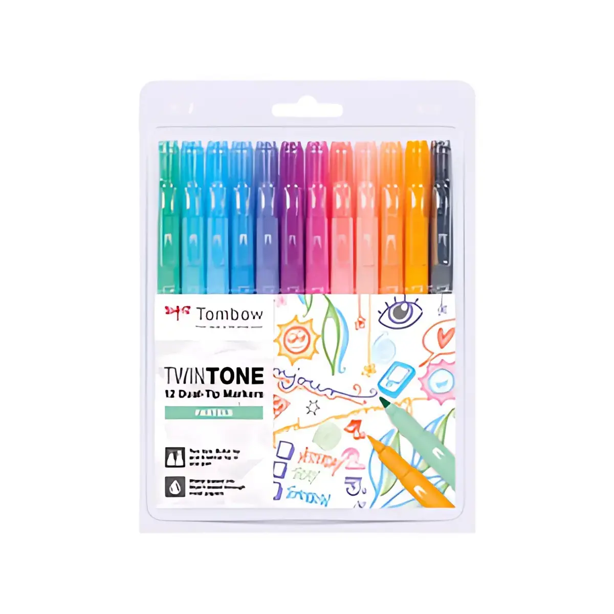 Tombow Feutre double pointe 'TwinTone' Pastell Colours photo du produit