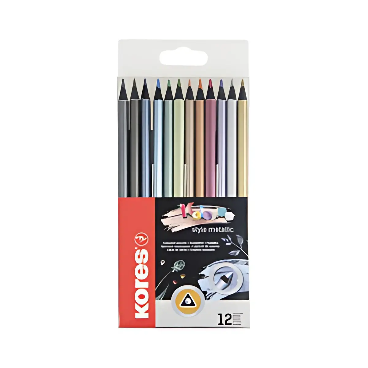 Kores Crayon de couleur 'Kolores Metallic Style', &eacute;tui de 12 photo du produit