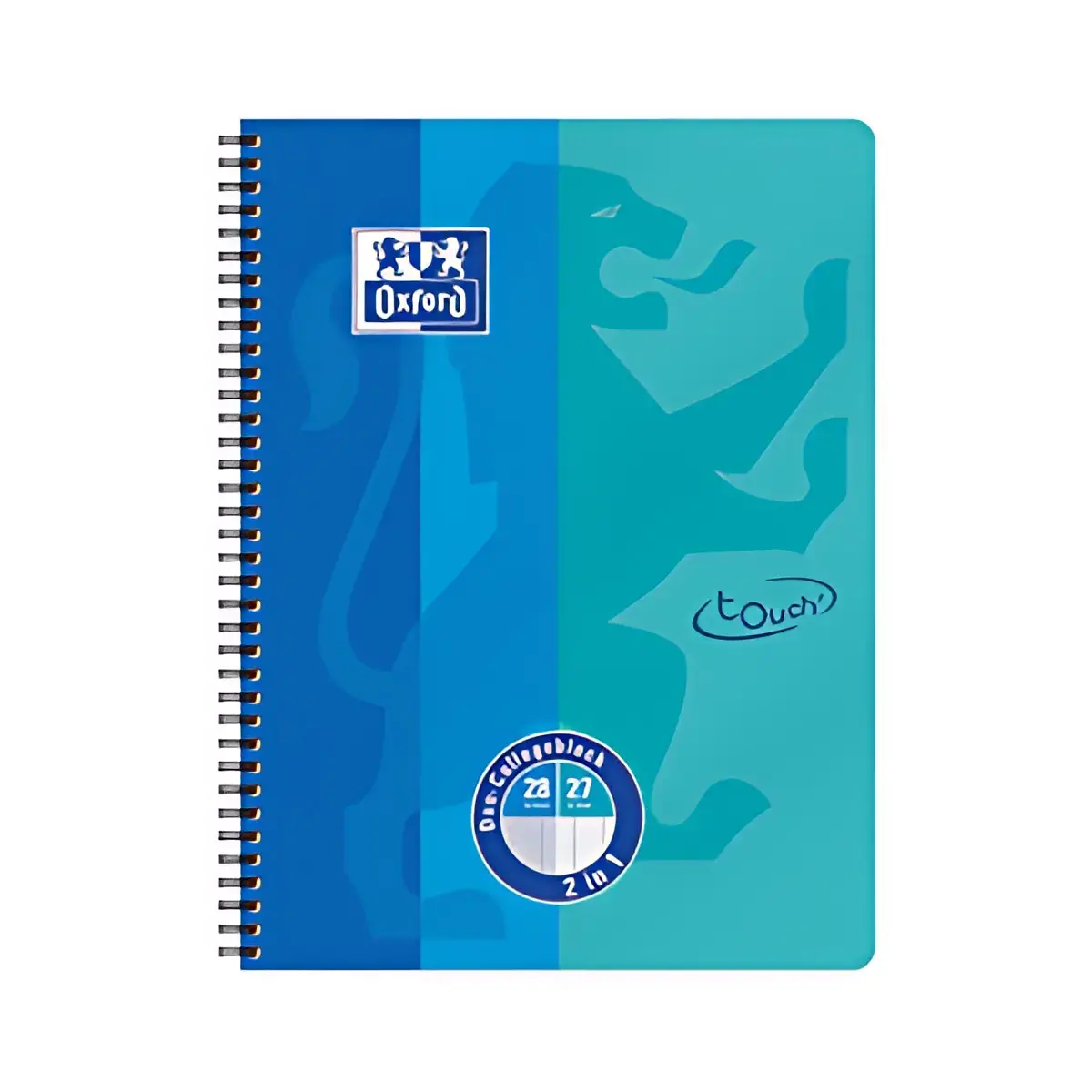 Oxford Cahier DUO Touch, A4+, 160 pages, bleu mer/aqua photo du produit
