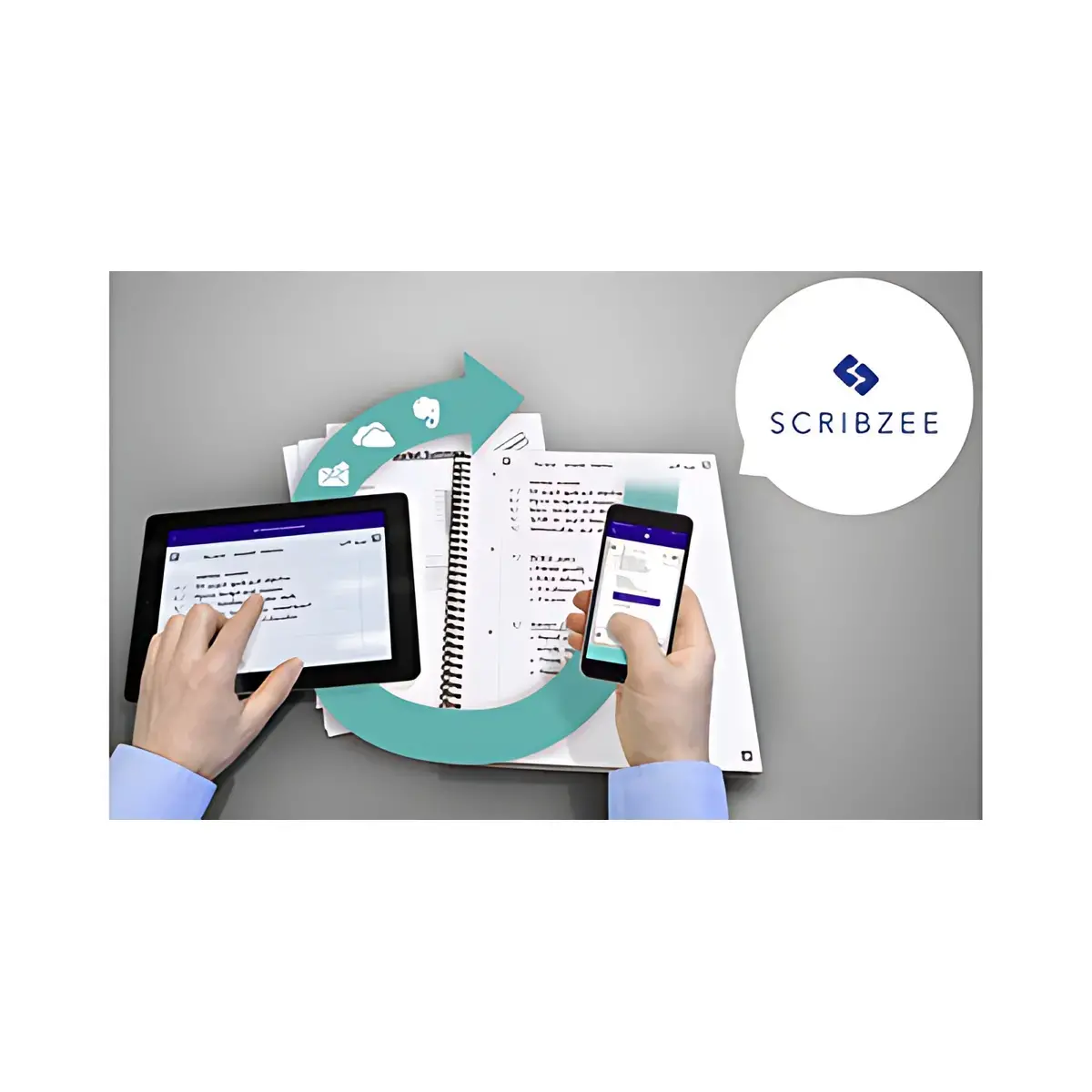 Oxford Cahier DUO Touch, A4+, 160 pages, bleu mer/aqua photo du produit