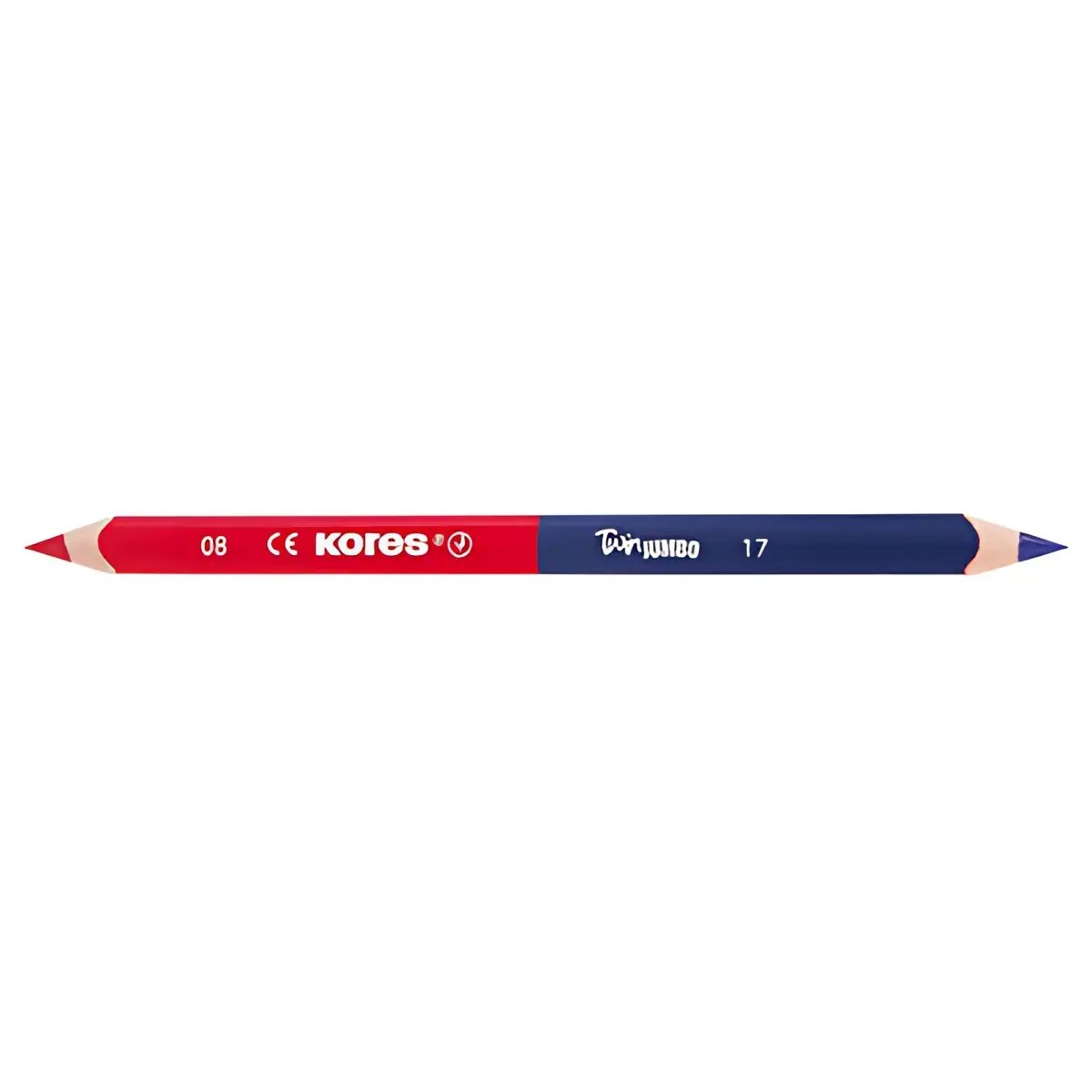 Kores Crayon de couleur TWIN Jumbo, bleu/rouge, triangulaire photo du produit