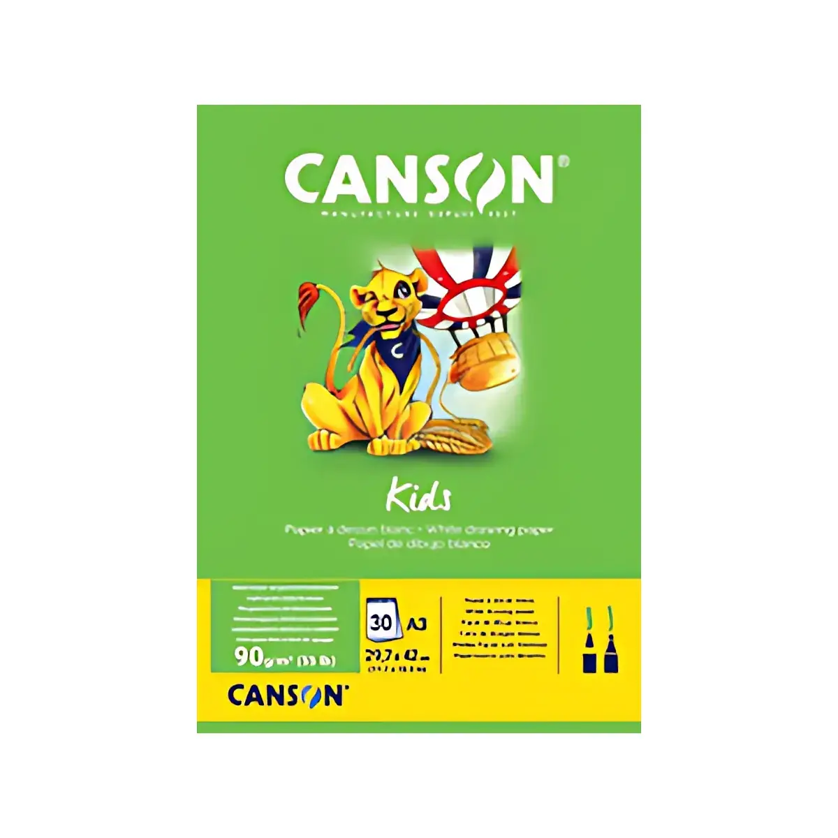 CANSON Bloc à dessin Kids, A3, 90 g/m2, 30 feuilles photo du produit