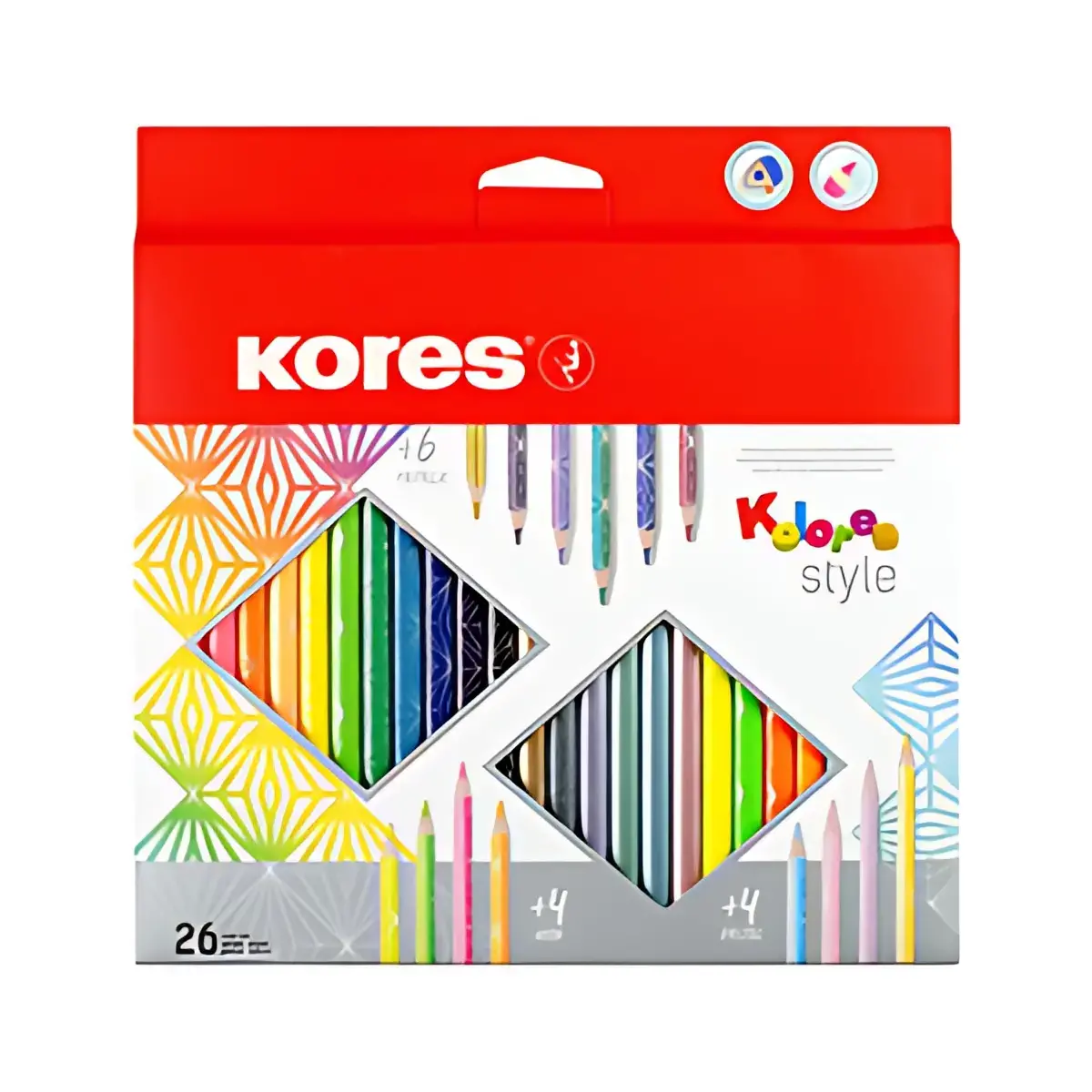 Kores Crayon de couleur 'Kolores Style', &eacute;tui carton de 26 photo du produit