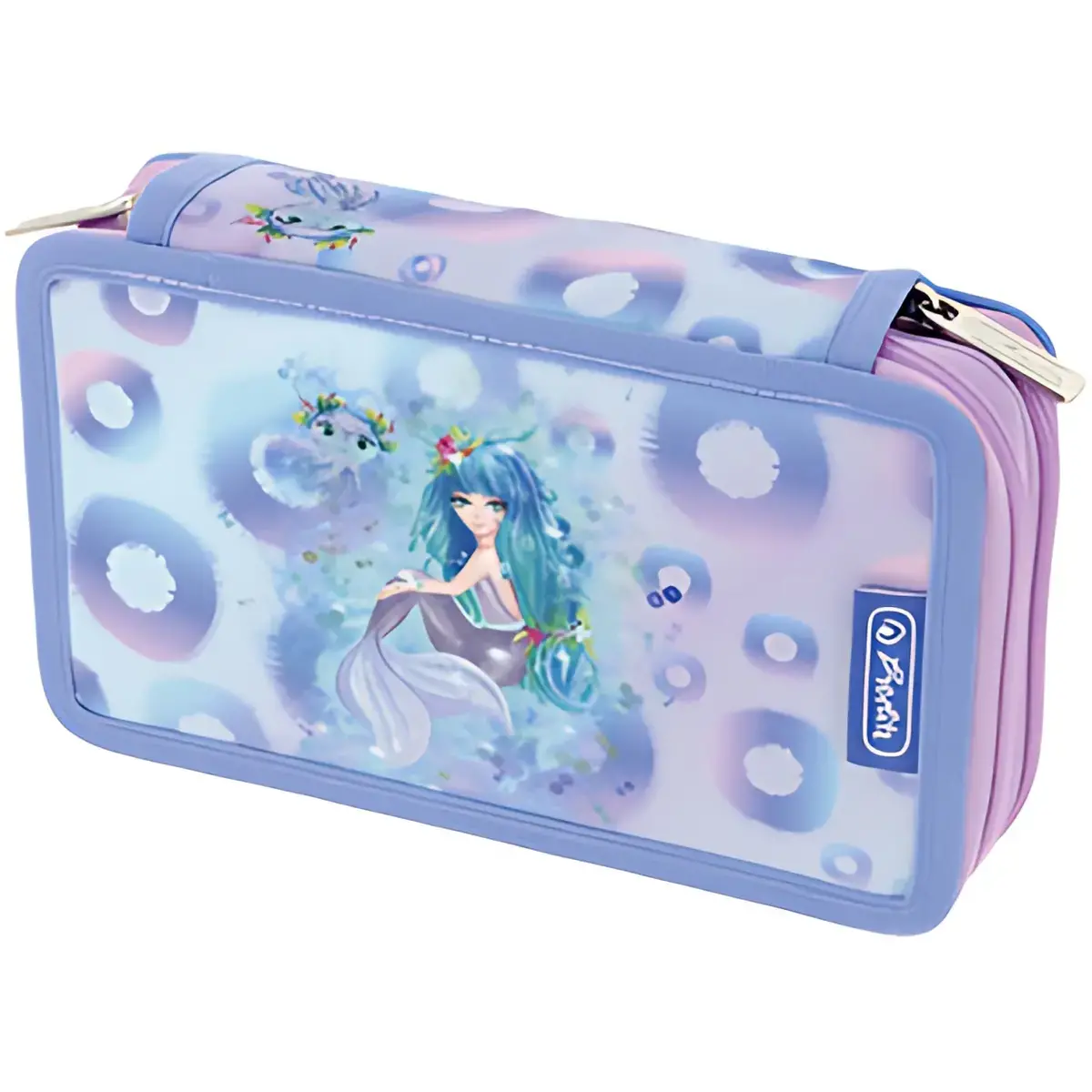 HERLITZ Etui scolaire double 'Mystic Mermaid', 23 pi&egrave;ces photo du produit