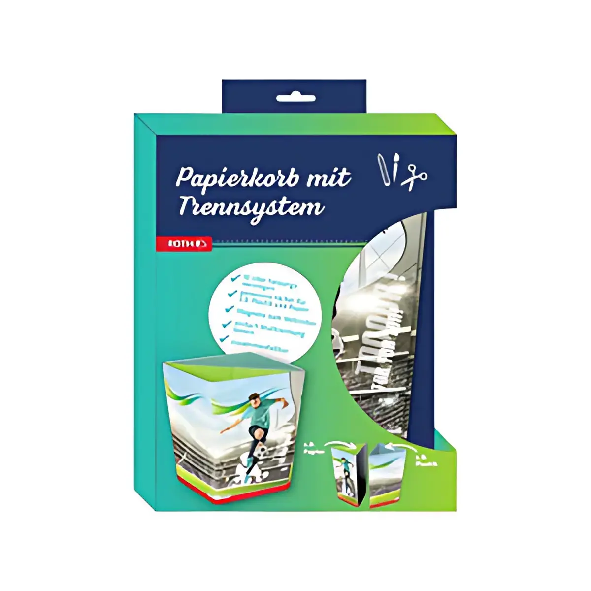 ROTH Corbeille &agrave; papier 'Tyrannosaure', en carton, 10 litres photo du produit