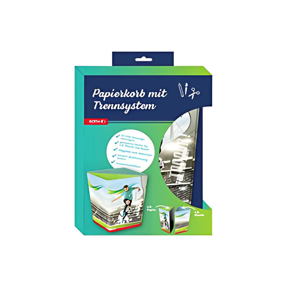ROTH Corbeille &agrave; papier 'Tyrannosaure', en carton, 10 litres photo du produit