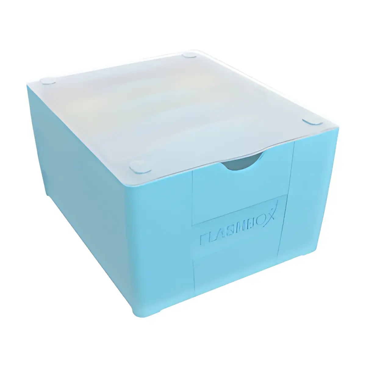 Bo&icirc;te &agrave; fiches Flashbox - non &eacute;quip&eacute; - Bleu pastel - Oxford photo du produit