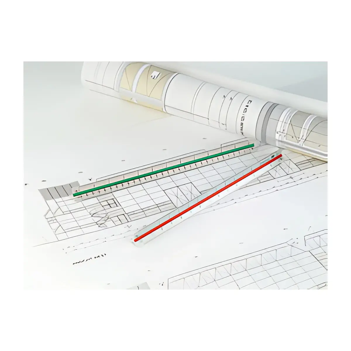 WEDO Echelle de réduction triangulaire Architecte, argent photo du produit