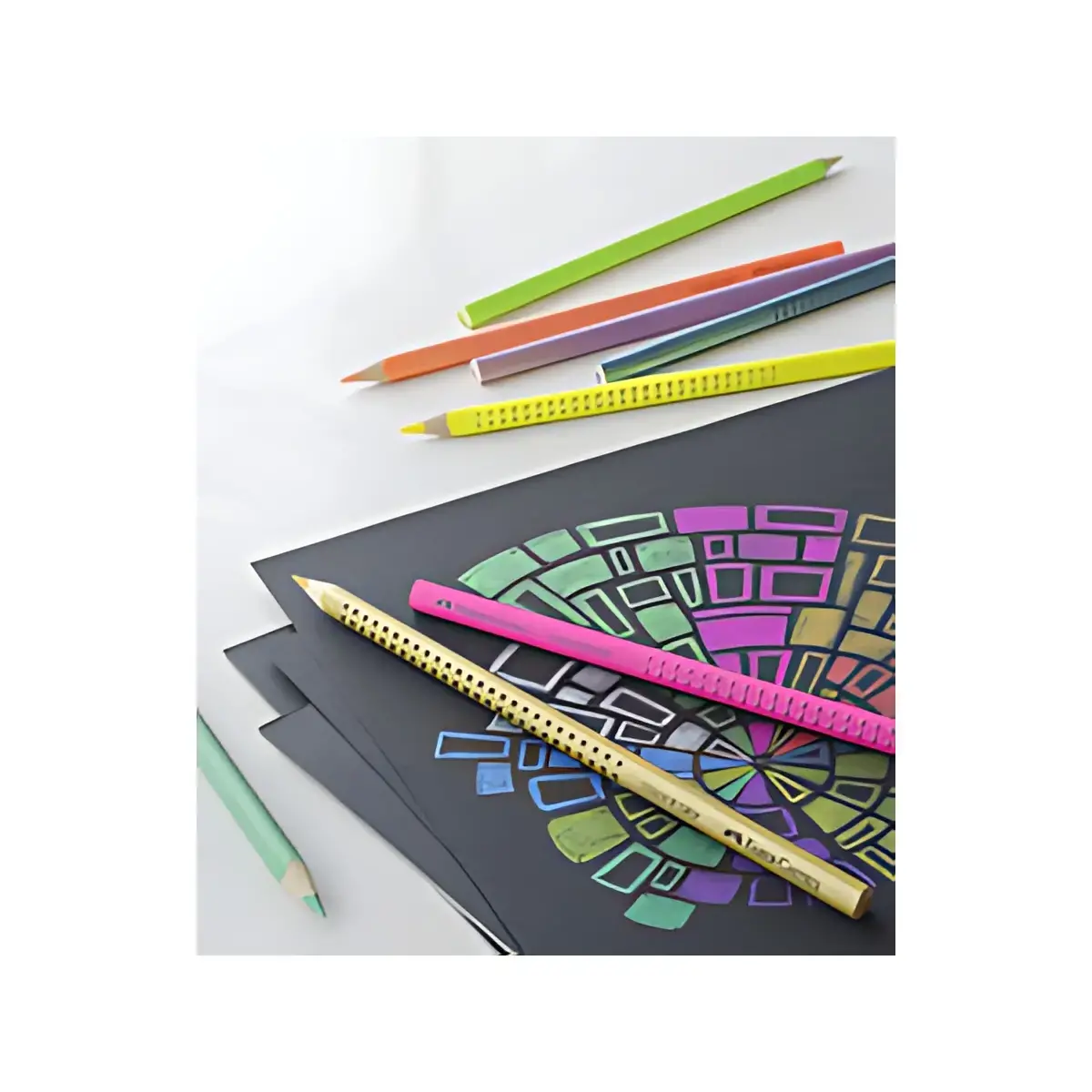 FABER-CASTELL Crayon couleur triangulaire Color GRIP, bleu photo du produit